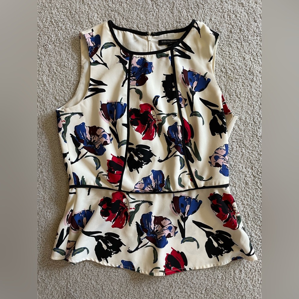 Banana republic peplum top
